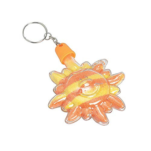 Sunshine Sand Art Bottle Keychains - Crafts for Kids and Fun Home Activities