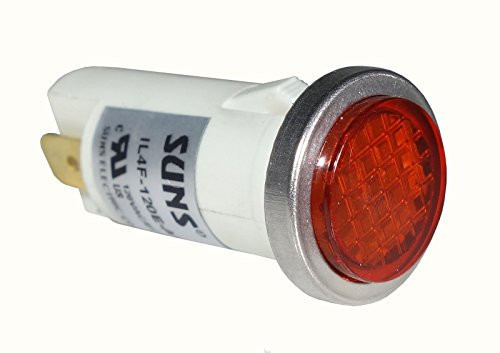 SUNS IL4F-120E-A-Q LED 1 2 inch Amber Indicator Light Flush 120V Spade Ideal