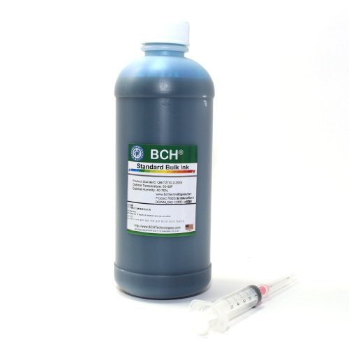 BCH Standard Universal Cyan Refill Ink - 500 ml  16.9 oz  Photo Dye for All Printers  HP  Canon  Epson  Lexmark  Brother and Dell Printers