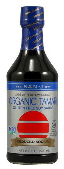 San-J Organic Reduced Sodium Gluten Free Tamari Soy Sauce -- 20 fl oz - 2 pc