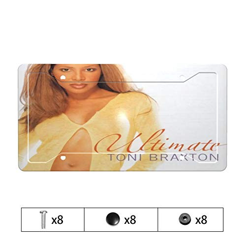 ZDLGMTD Toni Braxton - Ultimate Toni Braxton License Plate Four Hole License Plate Frame car Accessories