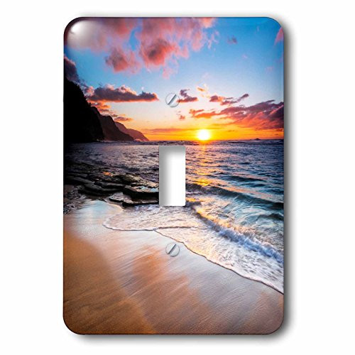3dRose lsp_278944_1 Sunset over the Na Pali Coast  Haena State Park  Kauai  Hawaii Toggle Switch