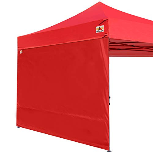 ABCCANOPY Instant Canopy SunWall for 8x8 Feet Straight Leg pop up Canopy  1 Pack Sidewall Only  Red