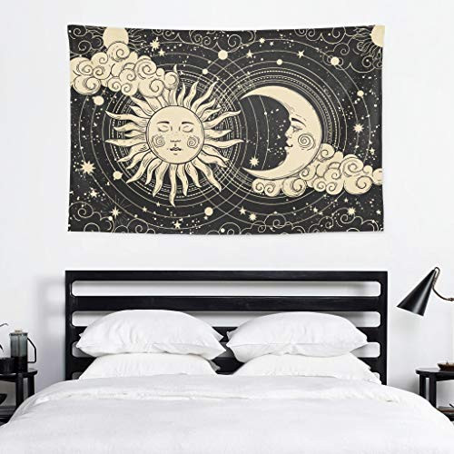 YINCHAOJI Wall Tapestry  Tapestry Wall Hanging Tarot Sun Moon Witchy Astrology Night Psychedelic Art Blankets Tapestries for Bedroom Dorm Living Room Home Aesthetic Decor 60x40 inches YINCHAOJI Wall Tapestry  Tapestry Wall Hanging Tarot Sun Moon Witchy Astrology Night Psychedelic Art Blankets Tapestries for Bedroom Dorm Living Room Home Aesthetic Decor 60x40 inches