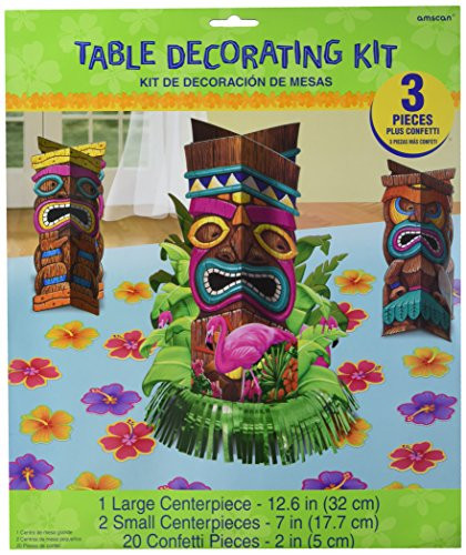 Amscan Tiki Table Decorating Kit, One Size, Multicolor