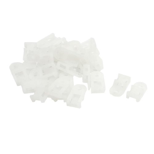 Uxcell 5.5mm Width Cable Tie Base 4 Way Saddle Type Mount Wire Holder, 30 Pcs