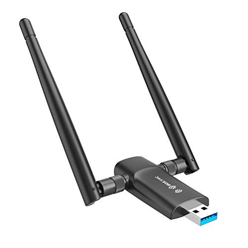 Wireless USB WiFi Adapter for PC - 802.11AC 1200Mbps Dual 5Dbi Antennas 5G 2.4G WiFi USB for PC Desktop Laptop MAC Windows 10 8 8.1 7 Vista XP Mac10.6 10.13  WiFi USB Computer Network Adapters