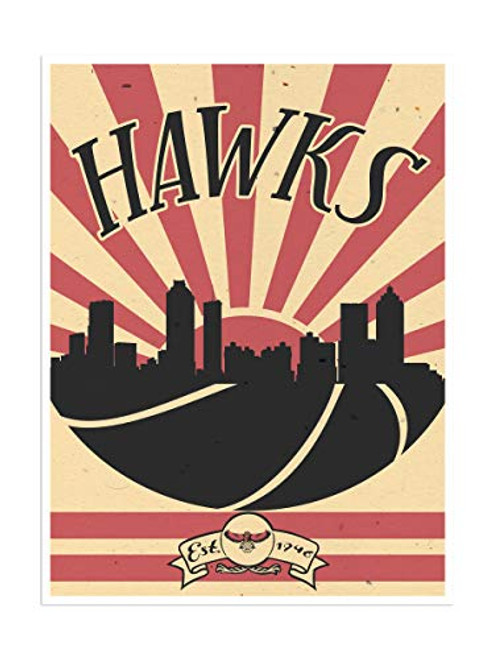 Atlanta Hawks Poster Sunset Art Print 12x16 Wall Decor Atlanta Hawks Poster Sunset Art Print 12x16 Wall Decor