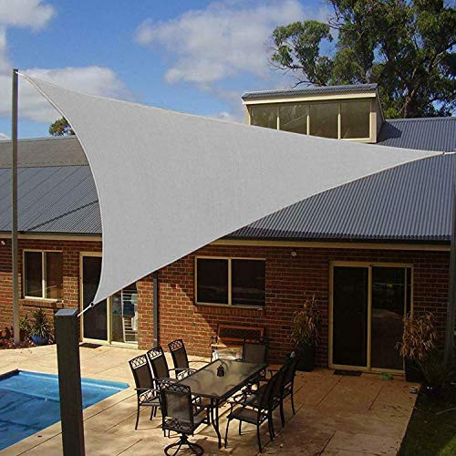 Artpuch 12  x 12  x 12  Triangle Sun Shade Sails Grey UV Block Shelter Canopy for Patio Garden Outdoor Facility and Activities