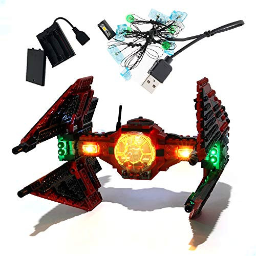 GEAMENT Bricks Lighting for Star Wars Resistance Major Vonregs TIE Fighter - Compatible with 75240 Lego Building Blocks Model  Lego Set Not Included   with Instruction