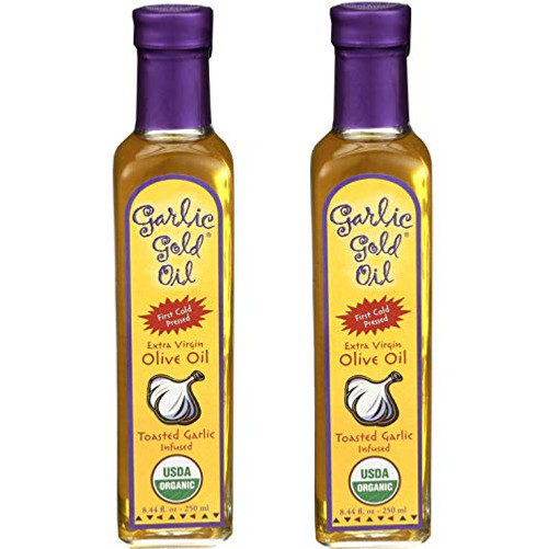 Certified Organic Extra Virgin Olive Oil - Infused with toasted Garlic  Low FODMAP  by Garlic Gold  250 ML  Pack of 2 Certified Organic Extra Virgin Olive Oil - Infused with toasted Garlic  Low FODMAP  by Garlic Gold  250 ML  Pack of 2