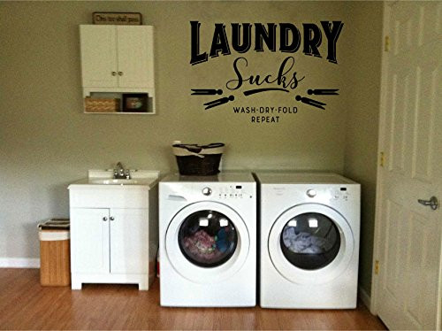 Laundry Sucks Vinyl Wall Words Decal Sticker Graphic