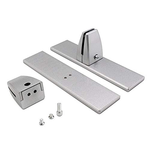 CALIDAKA 2pcs Set Screen Partition Clip Bracket Screen Holder Fixed Desk Divider Clamp Desktop Partition Support Holder Table Separator Board Clamp for Office Anti Rust Aluminium Alloy