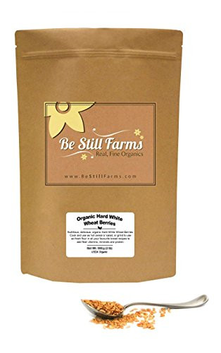 Be Still Farms Organic Hard White Wheat Berries  5lb  Ideal for White Wheat Bread - Berry Grain in Wheat Bulk - Non-GMO Hard White Berries Bulk - Vegan White Berries - Healthy Diet Berries