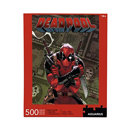 AQUARIUS Marvel Puzzle Deadpool 500 Piece Jigsaw Puzzle - Officially Licensed Marvel Merchandise and Collectibles - Glare Free - Precision Fit - Virtually No Puzzle Dust - 14 x 19 Inches AQUARIUS Marvel Puzzle Deadpool 500 Piece Jigsaw Puzzle - Officially Licensed Marvel Merchandise and Collectibles - Glare Free - Precision Fit - Virtually No Puzzle Dust - 14 x 19 Inches