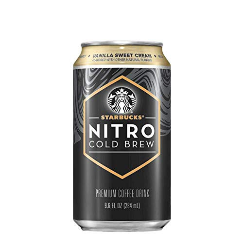 Starbucks Nitro Cold Brew Canned Coffee 9.6FL Ounce of Premium Coffee Vanilla Sweet Cream 4 Cans Starbucks Nitro Cold Brew Canned Coffee 9.6FL Ounce of Premium Coffee Vanilla Sweet Cream 4 Cans