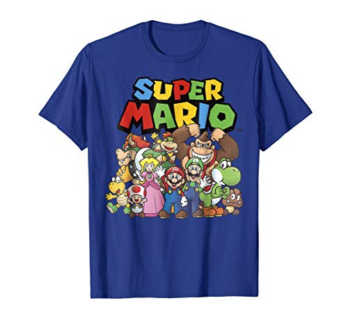 Super Mario Full Cast Group Shot Classic Graphic T-Shirt