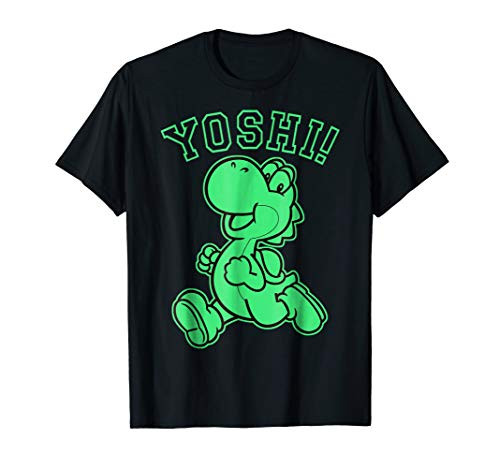 Super Mario Yoshi Green Run Classic Graphic T-Shirt