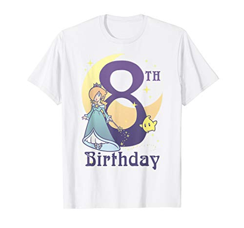 Super Mario Rosalina And Luma 8th Birthday Moon Portrait T-Shirt Super Mario Rosalina And Luma 8th Birthday Moon Portrait T-Shirt