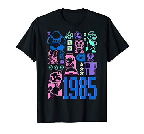 Super Mario 35th Anniversary 1985 Pixel Art T-Shirt