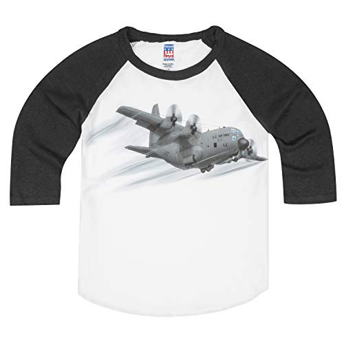 Shirts That Go Little Boys  Air Force Propeller Airplane Raglan T-Shirt 8 Black Sleeves