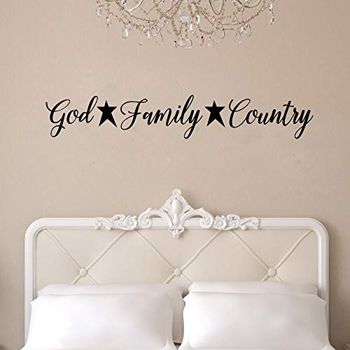 God Family Country Vinyl Wall Words Decal Sticker Graphic
