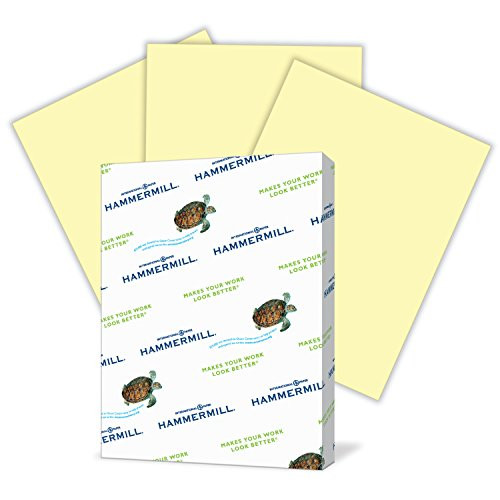 Hammermill Colored Paper, Canary Printer Paper, 20lb, 8.5x11 Paper, Letter Size, 500 Sheets / 1 Ream, Pastel Paper, Colorful Paper (103341R)