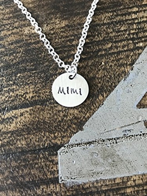 Mimi Necklace Grandma Necklace Personalized Necklace Personalized Jewelry Handstamped Necklace Custom Necklace New Grandma Gift Mimi Jewelry