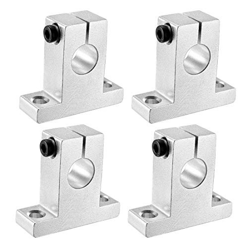 4PCS SK10 SK12 SK16 SK20 Aluminum Linear Motion Rail Clamping Rod Rail Guide Support for 10mm 12mm 16mm 20mm Diameter Shaft  SK12