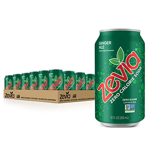 Zevia Zero Calorie Soda  Ginger Ale  288 Fl Oz  Pack of 24