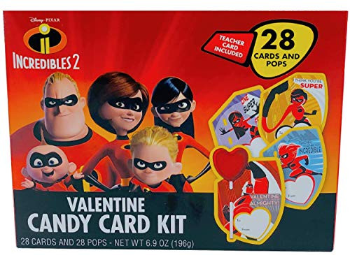 NEW Disney Incredibles Valentine s Day Candy Card Kit Childrens Friendship Exchange  Card Kit  1