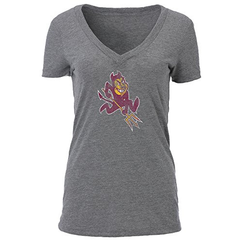 NCAA Arizona State Sun Devils W Tri Blend Deep V Short Sleeve Tee Small Premium Heather NCAA Arizona State Sun Devils W Tri Blend Deep V Short Sleeve Tee Small Premium Heather