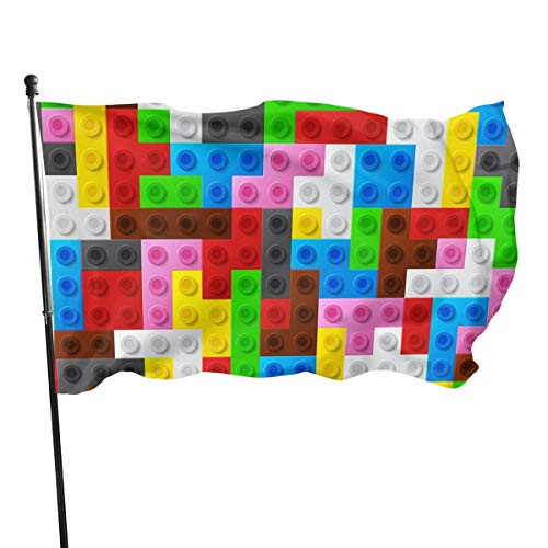 Garden Flag Colorful Blocks Outdoor Yard Decor Home Flags Wall Lawn Banner Polyester Decoration 3  X 5