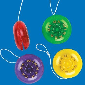 Plastic winner yoyos (1 dozen) - bulk