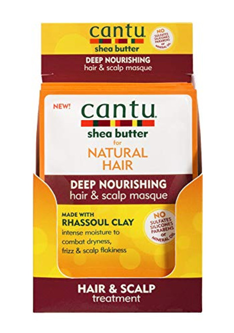 Cantu Shea Butter For Natural Hair Deep Nourishing Hair  and  Scalp Masque With Rhassoul Clay  Pack of 2 Cantu Shea Butter For Natural Hair Deep Nourishing Hair  and  Scalp Masque With Rhassoul Clay  Pack of 2