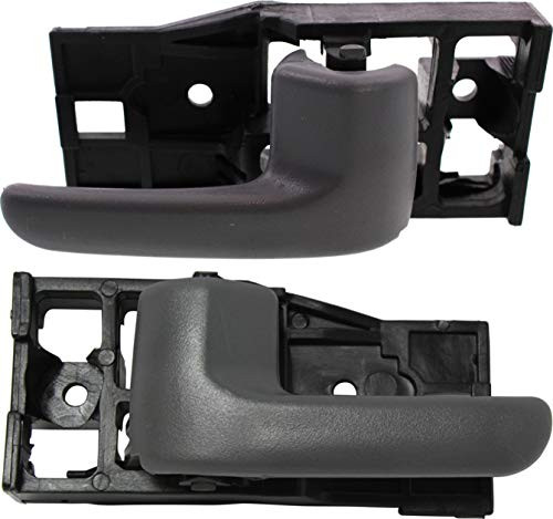 Interior Door Handle Compatible with Toyota Tundra 00-06 Rear Right and Left Side Inside Drak Gray Extended Cab Pickup