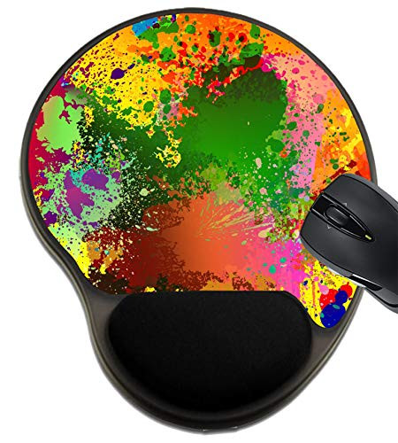 MSD Mousepad Wrist Rest Protected Mouse Pads Mat with Wrist Support  Design for Design Grunge Splash Illustration Paint Ink Background Drop Abstract Dirty
