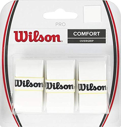 Wilson Tennis Racquet Pro Over Grip White Pack of 3 New Version Wilson Tennis Racquet Pro Over Grip White Pack of 3 New Version