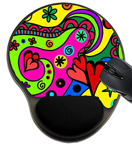 MSD Mousepad Wrist Rest Protected Mouse Pads Mat with Wrist Support  Design for Design Background Abstract Illustration Color with Flower of and Vector Dec