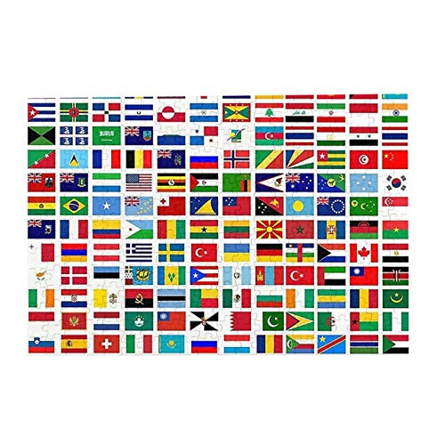 Flags Of The World Jigsaw Puzzles For Adults Kids 300 Pieces Wooden Puzzle Game For Gifts Home Decoration Special Travel Souvenirs