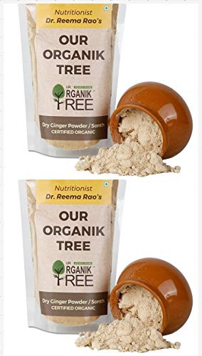 Our Organik Tree ORGANIC Dry Ginger Root Powder Adrak Powder Sonth  PURE  7.05 Ounce 200gm