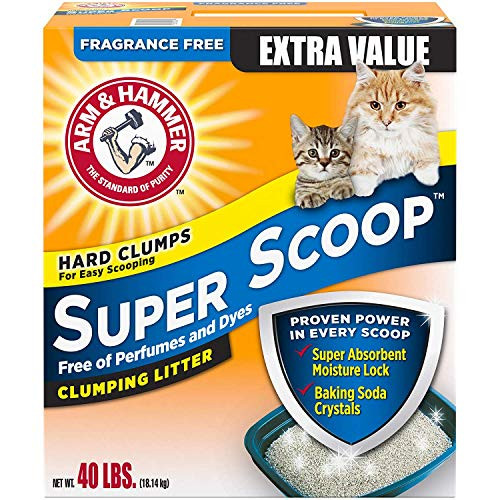 Arm  and  Hammer Super Scoop Clumping Litter  Fragrance Free 40lb