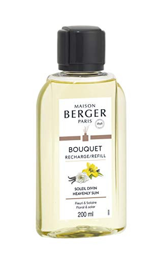 MAISON BERGER Fragrance Refill Reed Sticks and Ceramic Diffuser - 6.76 Fluid Ounces - 200ml - Made in France  Heavenly Sun