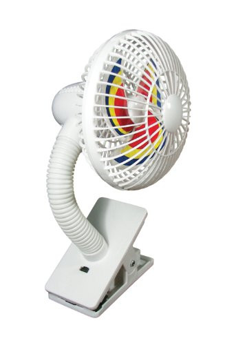 Sunshine Kids Stroller Fan  White Blue  Discontinued by Manufacturer