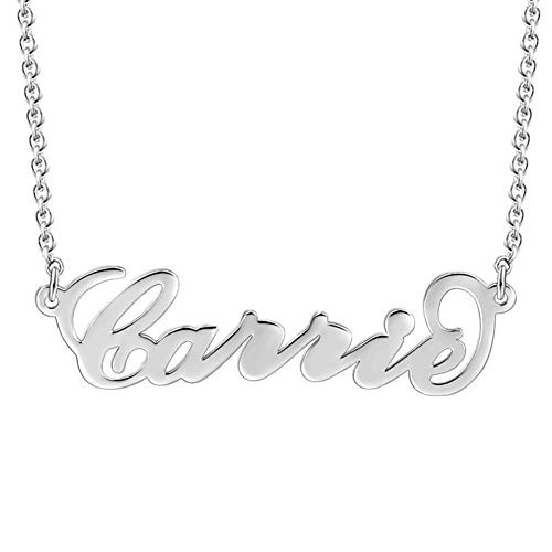 SOUFEEL Name Necklaces Pendant Stainless Steel Rose Gold Custom Necklace Personalized Nameplate Gifts for Women Girls