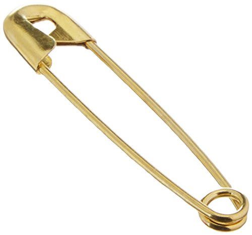 Dritz 1465 35-Piece Safety Pins, Size 2, Brass