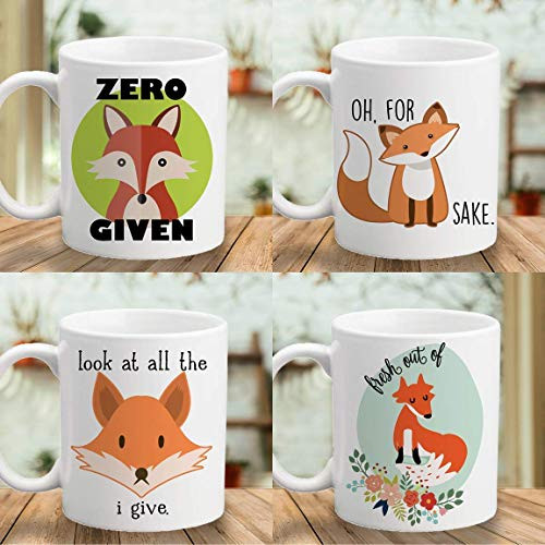 Zero Fox Given - Oh  For Fox Sake - Look at all the Fox I Give - Fresh Out of Fox - 11oz Mug