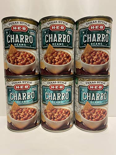 HEB Texas Style Charro Beans 15 Oz Can  Pack of 6