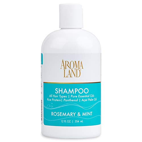 Aromaland 12oz Rosemary and Mint Shampoo with Pure Essential Oils  All Natural Hair Shampoo with Vitamin B Complex  Repair and Restore Scalp and Hair Health