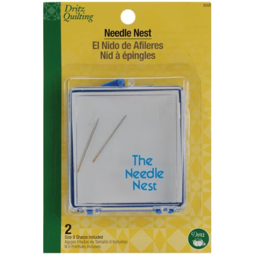 Dritz Quilter's Needle Nest with Two Hand Needles